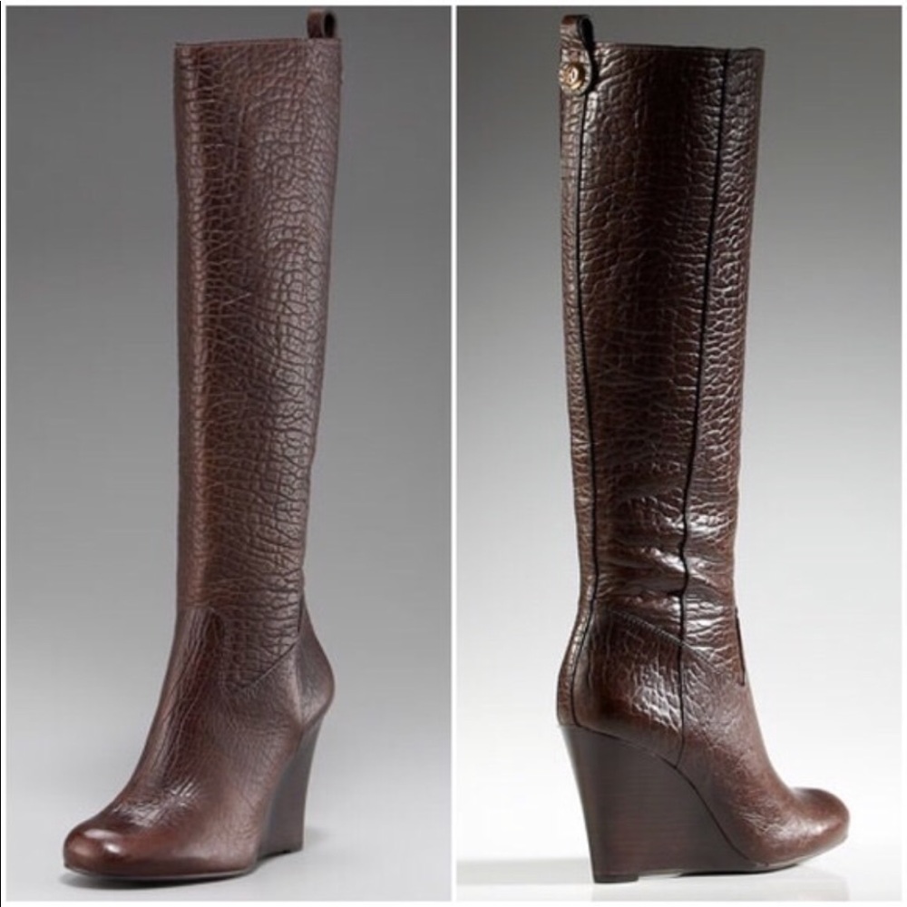 Tory Burch Dabney - Brown Wedge Boot - 8.5 EUC!